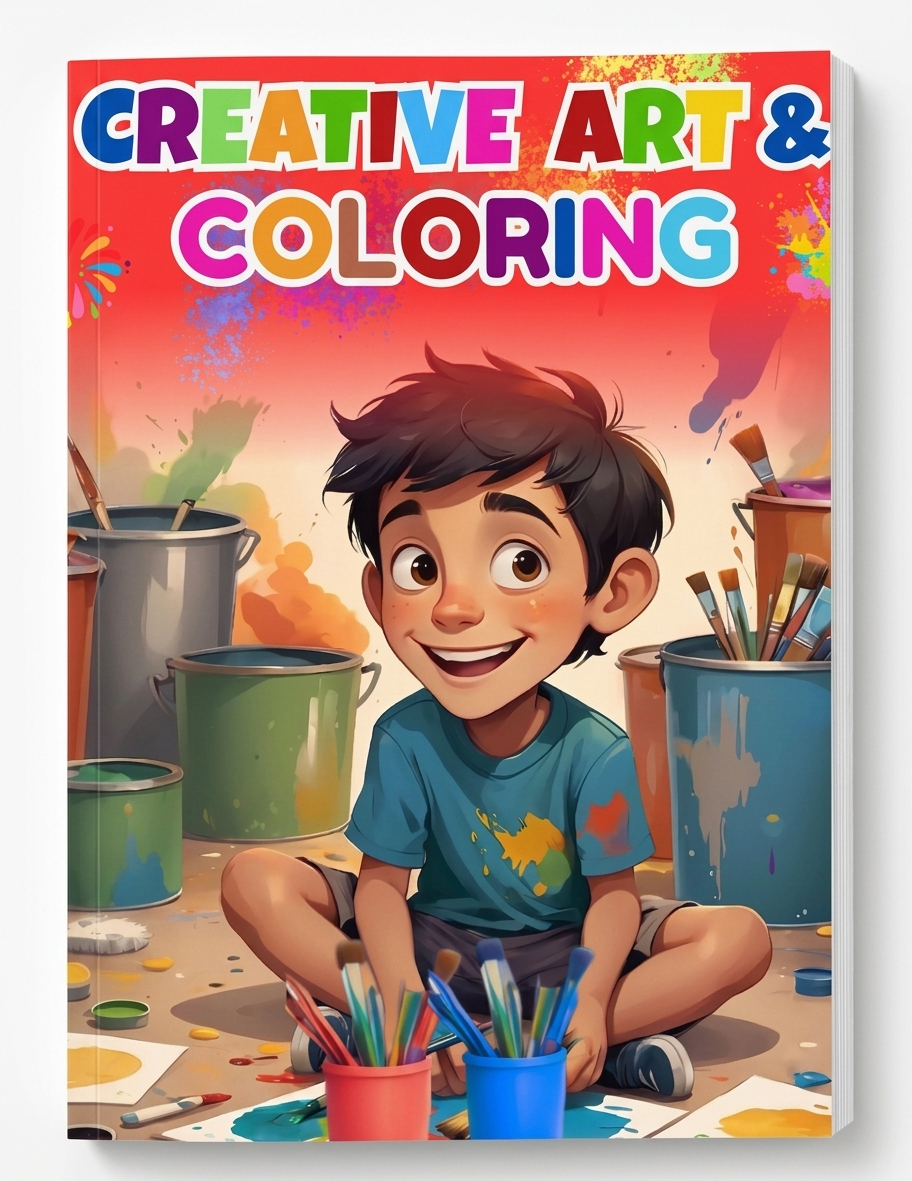Creative Art & Coloring | Children's Educational Art Activity Book | Kids Drawing & Coloring Workbook | English | Hardcover