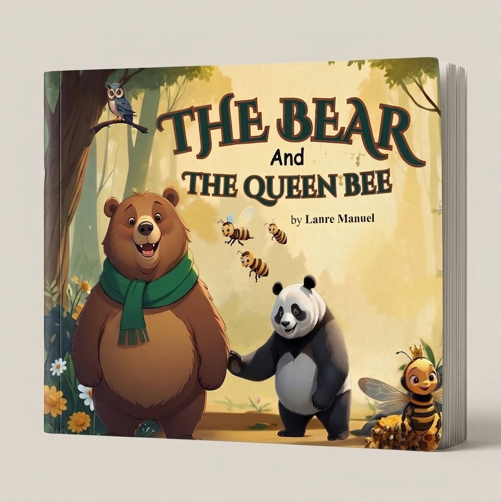 The Bear and the Queen Bee | Children's Illustrated  Paperback Story Book by Lanre Manuel | English Kids Picture Book