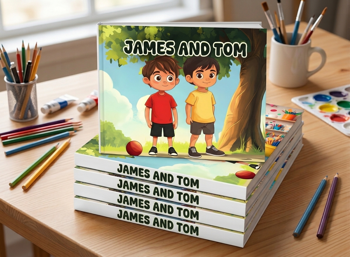 James and Tom | Children's Illustrated Hardcover Story Book by Lanre Manuel | English Kids Picture Book