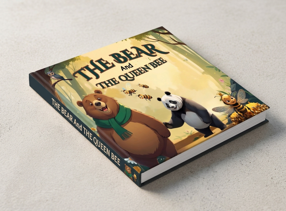 The Bear and the Queen Bee | Children's Illustrated Hardcover Story Book by Lanre Manuel | English Kids Picture Book