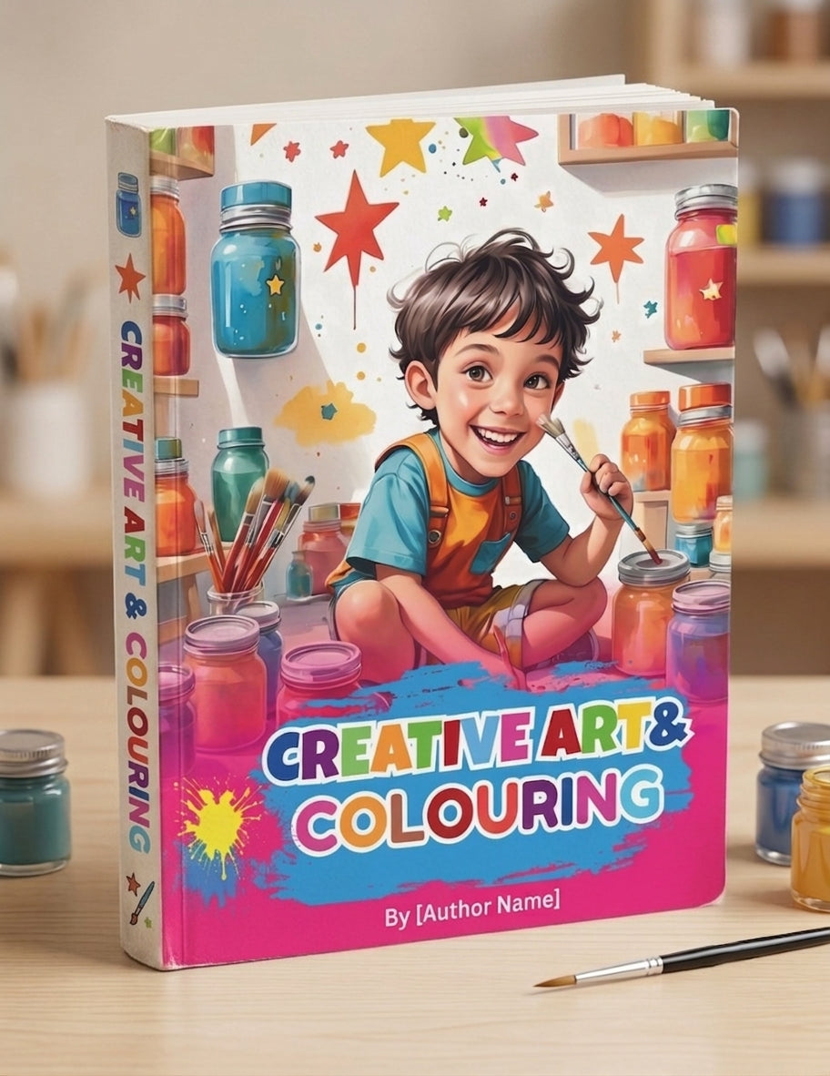 Creative Art & Colouring | Children's Educational Coloring Activity Book | Kids Art Workbook | English