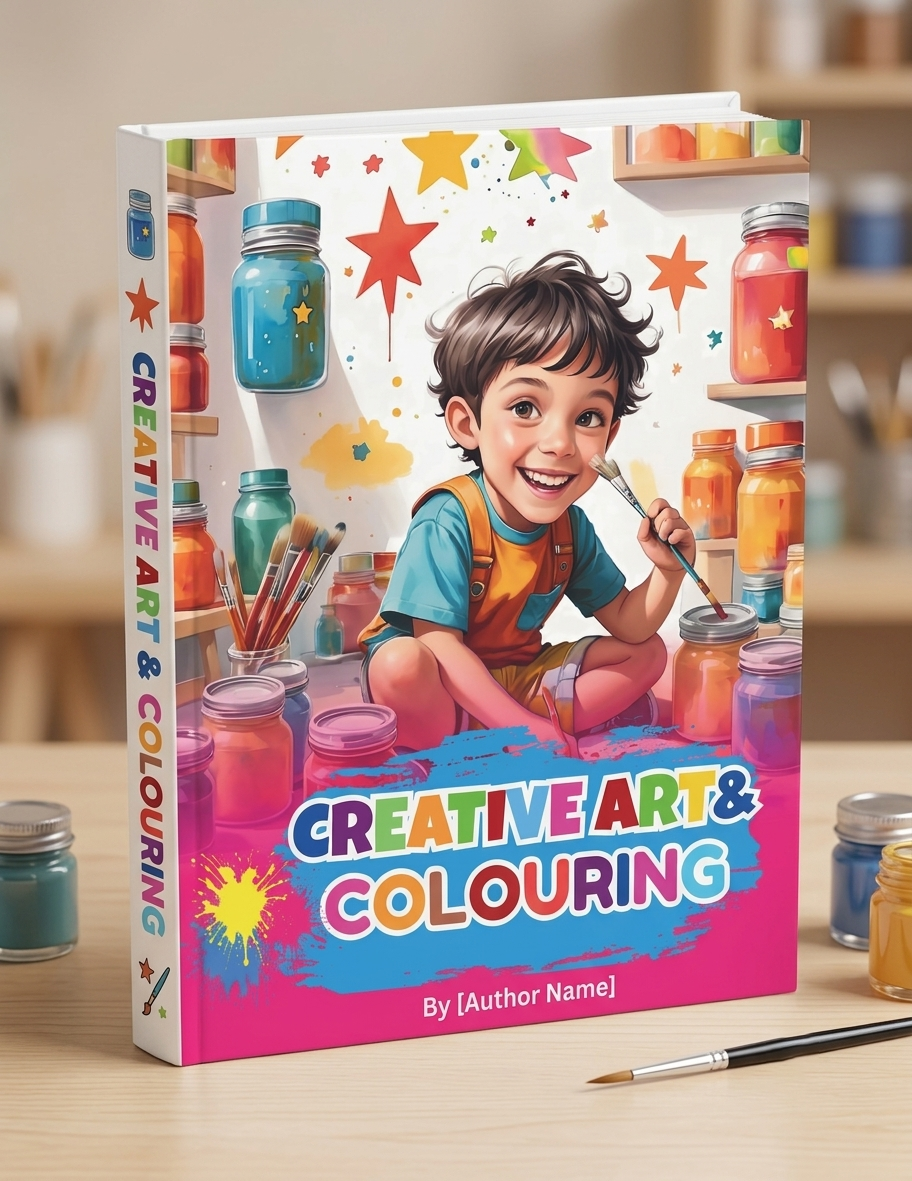 Creative Art & Colouring | Children's Educational Coloring Activity Book | Kids Art Workbook | English