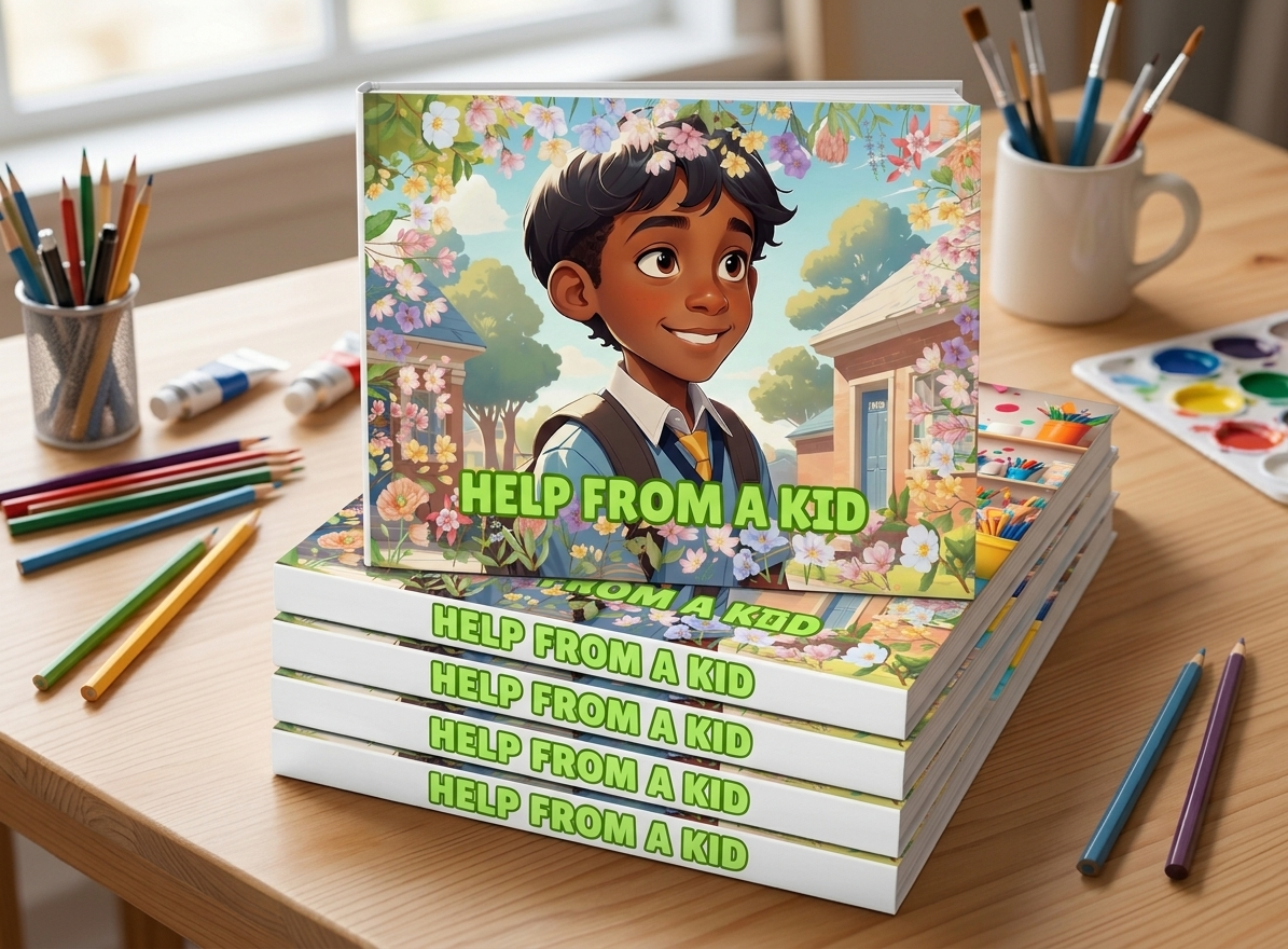 Help From a Kid | Children's Illustrated Hardcover Story Book by Lanre Manuel | English Kids Picture Book