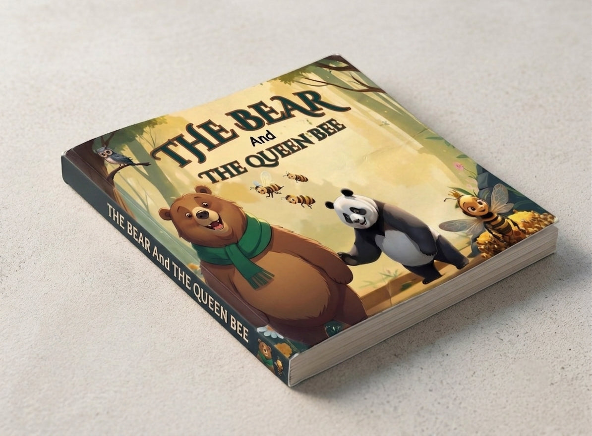 The Bear and the Queen Bee | Children's Illustrated  Paperback Story Book by Lanre Manuel | English Kids Picture Book