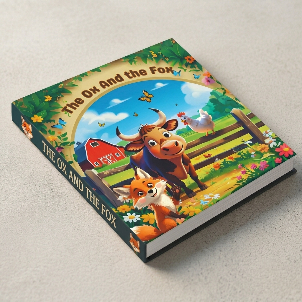 The Ox and the Fox | Children's Illustrated Hardcover Story Book by Lanre Manuel | English Kids Picture Book