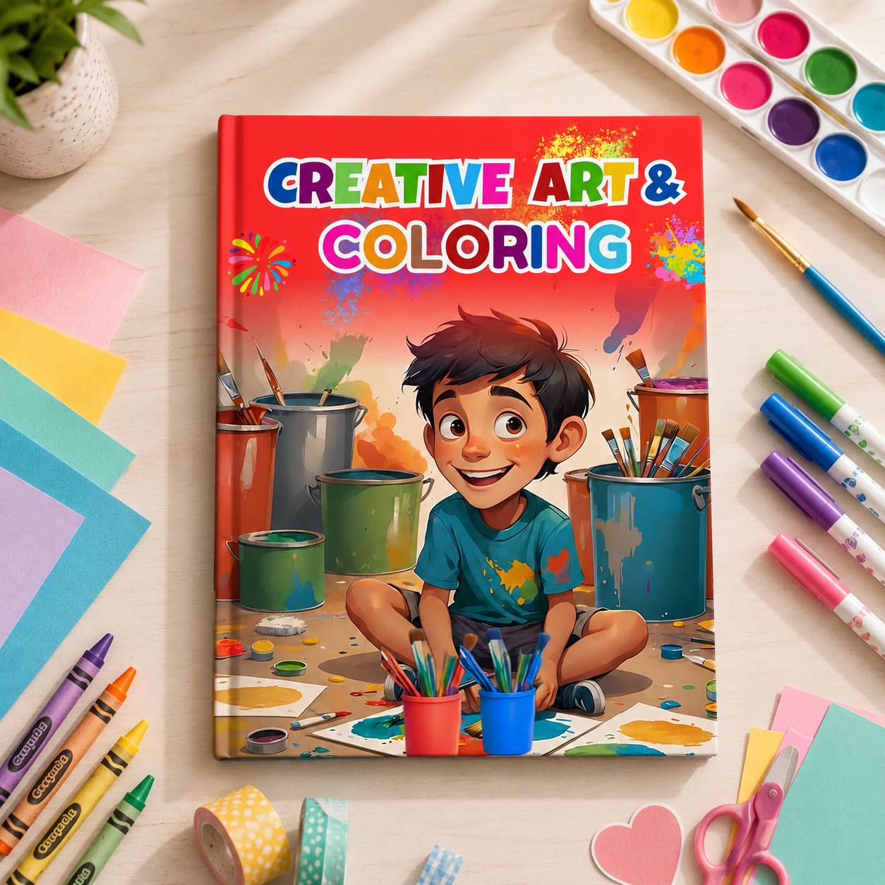 Creative Art & Coloring | Children's Educational Art Activity Book | Kids Drawing & Coloring Workbook | English | Hardcover
