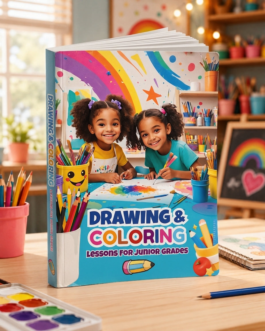 Creative Art & Coloring | Children's Educational Art Activity Book | Kids Drawing & Coloring Workbook | English