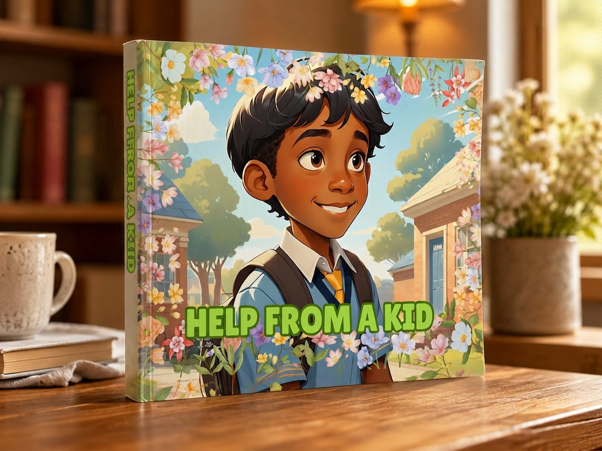 Help From a Kid | Children's Illustrated Paperback  Story Book by Lanre Manuel | English Kids Picture Book
