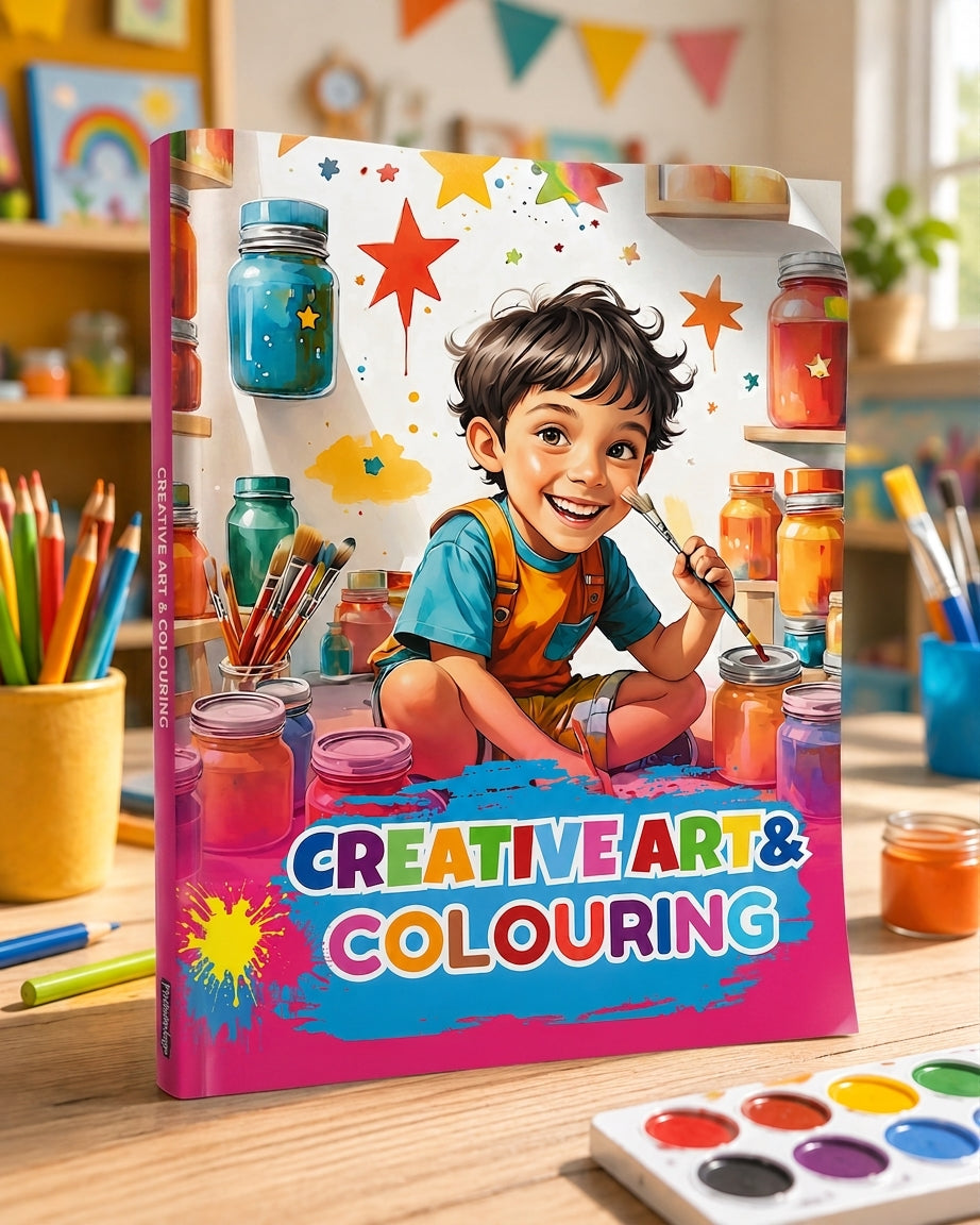 Creative Art & Colouring | Children's Educational Coloring Activity Book | Kids Art Workbook | English