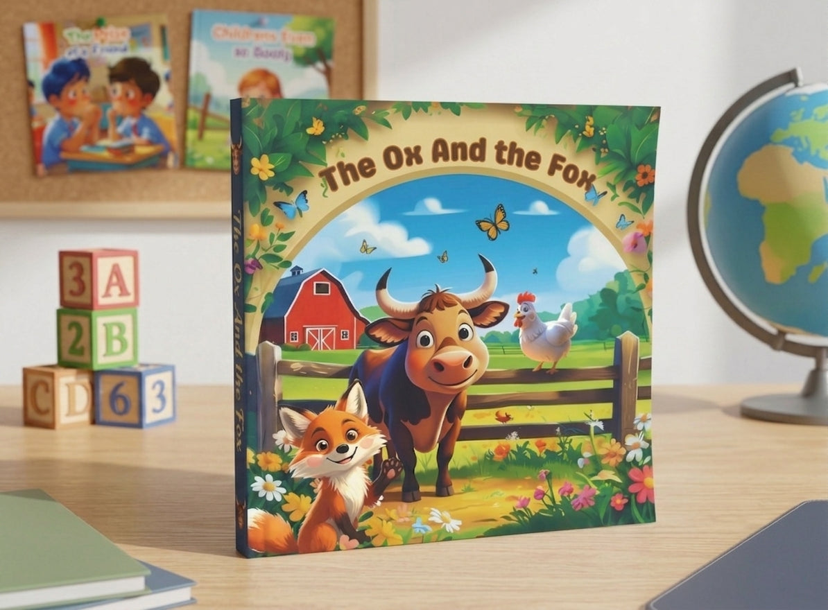 The Ox and the Fox | Children's Illustrated  Paperback Story Book by Lanre Manuel | English Kids Picture Book