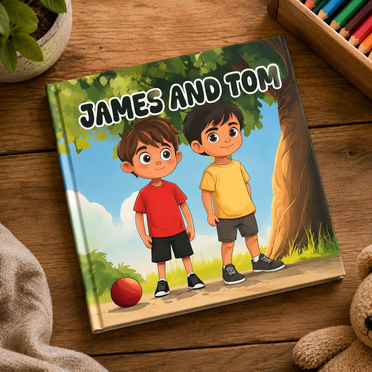 James and Tom | Children's Illustrated Hardcover Story Book by Lanre Manuel | English Kids Picture Book