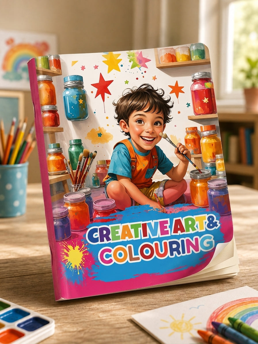 Creative Art & Colouring | Children's Educational Coloring Activity Book | Kids Art Workbook | English