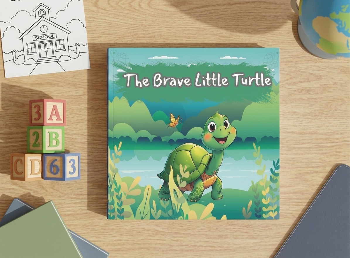 The Brave Little Turtle | Children's Illustrated Hardcover Story Book by Lanre Manuel | English Kids Picture Book
