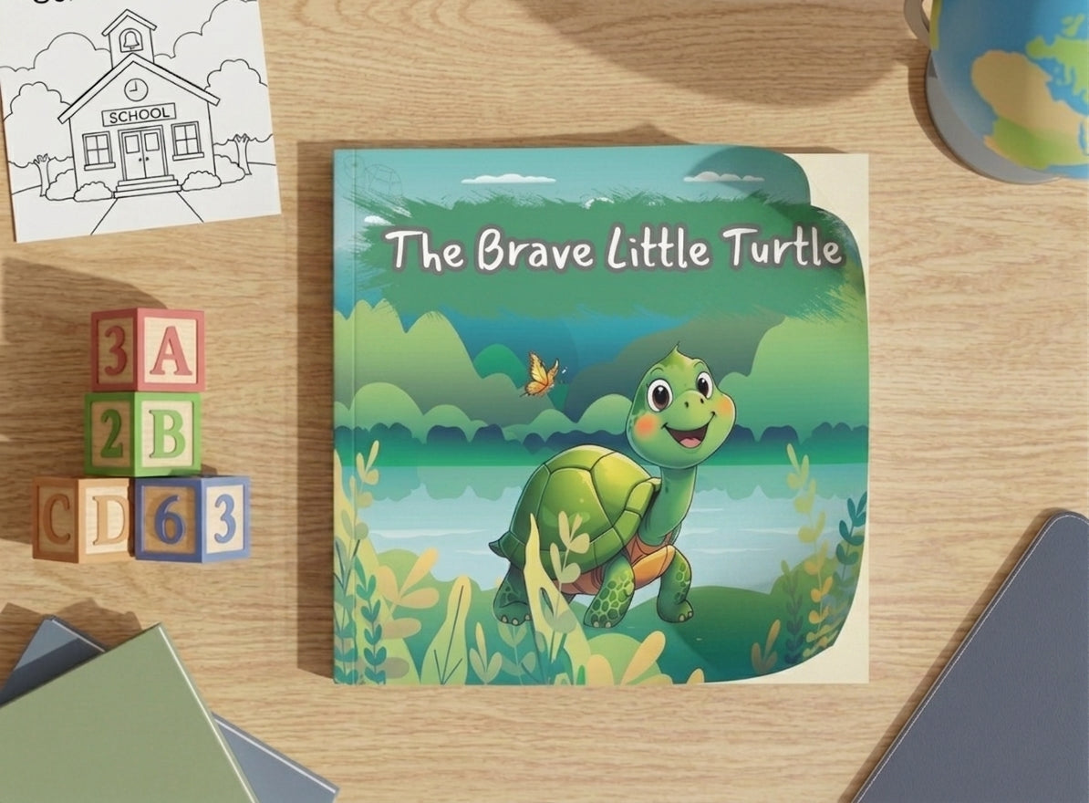 The Brave Little Turtle | Children's Illustrated Paperback Story Book by Lanre Manuel | English Kids Picture Book