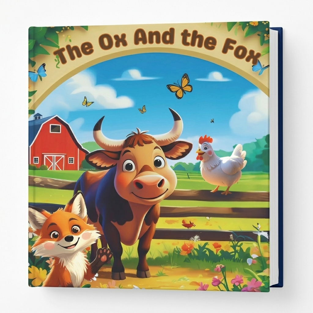 The Ox and the Fox | Children's Illustrated Hardcover Story Book by Lanre Manuel | English Kids Picture Book