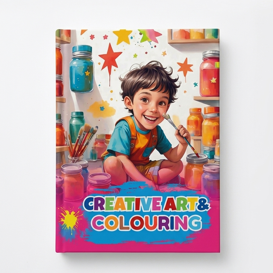 Creative Art & Colouring | Children's Educational Coloring Activity Book | Kids Art Workbook | English