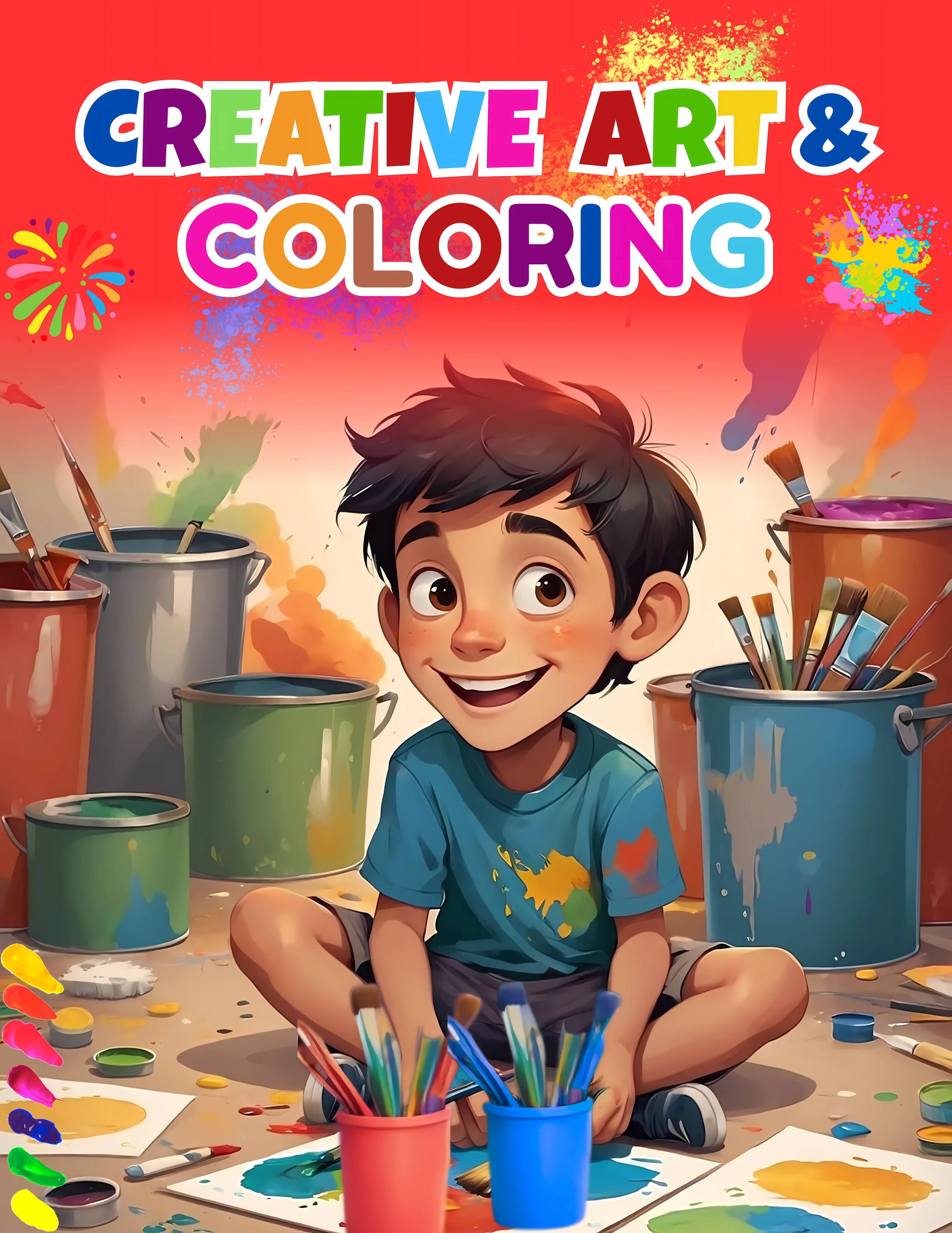 Creative Art & Coloring | Children's Educational Art Activity Book | Kids Drawing & Coloring Workbook | English | Hardcover