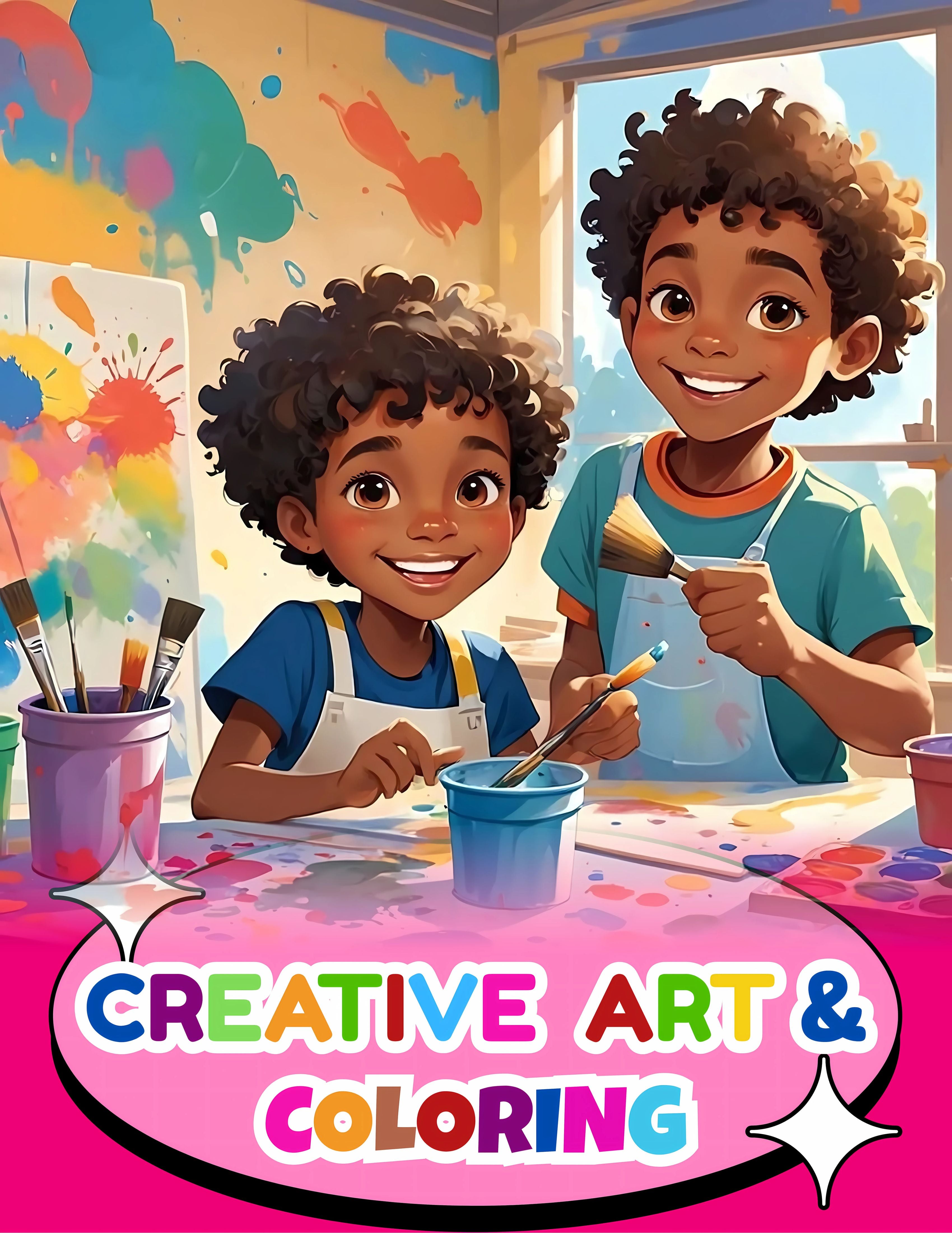 Creative Art & Coloring | Children's Educational Art Activity Book | Kids Drawing & Coloring Workbook | English