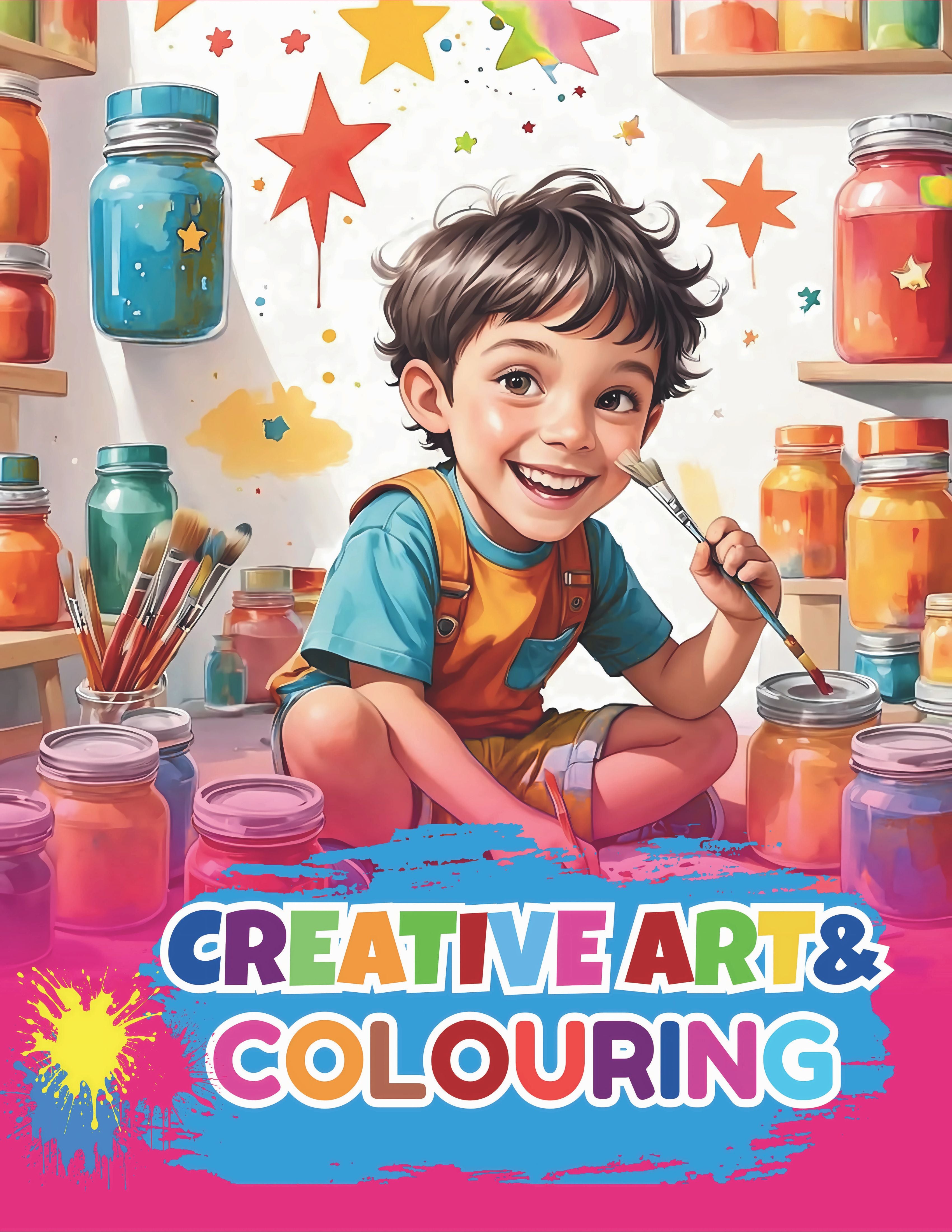 Creative Art & Colouring | Children's Educational Coloring Activity Book | Kids Art Workbook | English