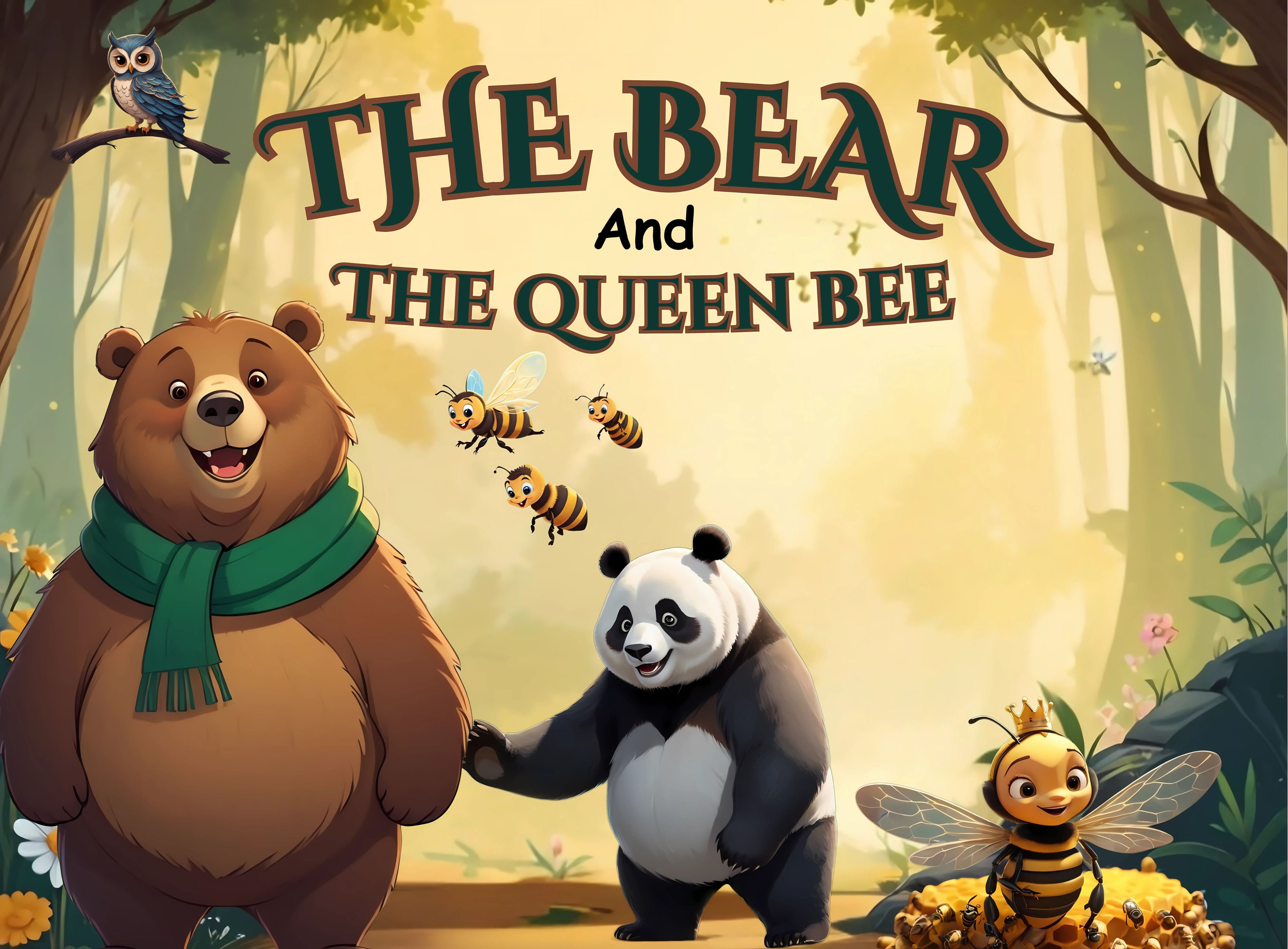The Bear and the Queen Bee | Children's Illustrated Hardcover Story Book by Lanre Manuel | English Kids Picture Book